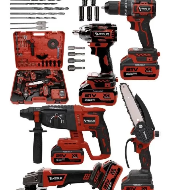 Assur AK112 5'li Akülü Profesyonel Set Testereli Kırmızı